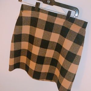 Sandro check wool skirt